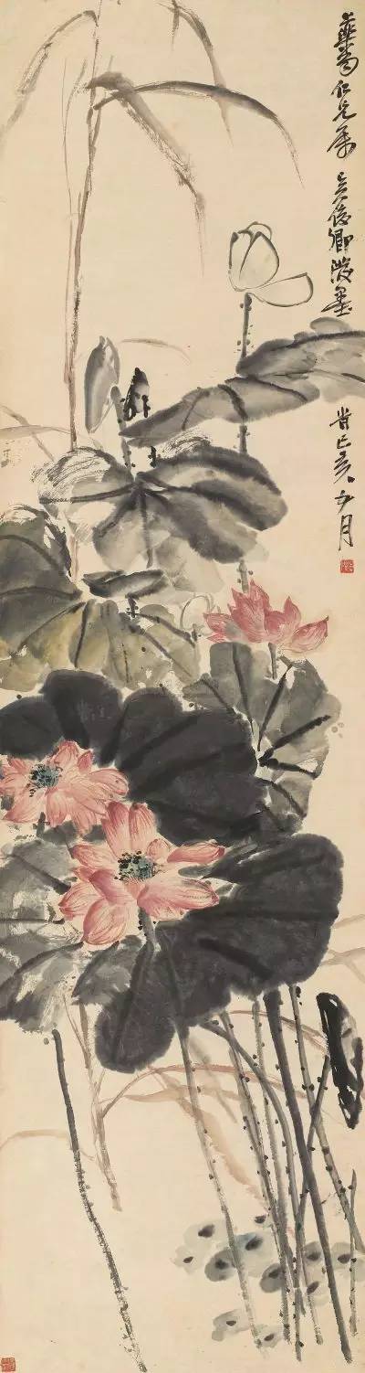 名家国画黄永玉先生的荷花,历代国画荷花作品图片及价格