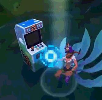 lol电玩阿狸皮肤回城特效,电玩皮肤lol阿狸