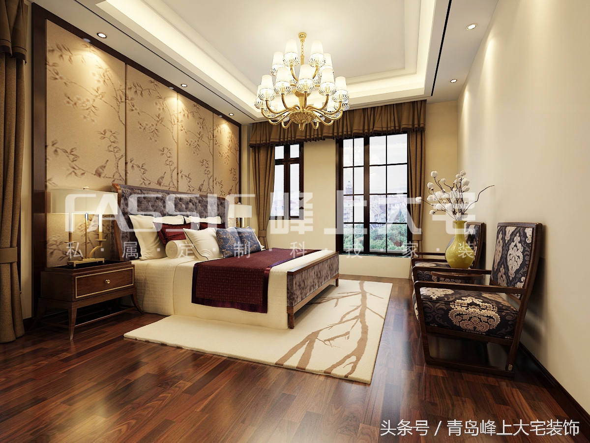 青岛百福山庄400平丨把新中式演绎的淋漓尽致。大气