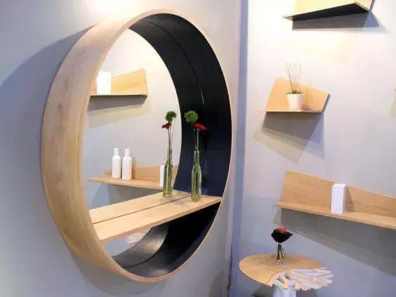 折叠小镜子高颜值极简感,又好看又能收纳的镜子