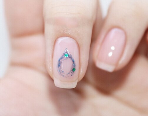 方形美甲怎么修水滴形,水滴形长指甲美甲款式新年