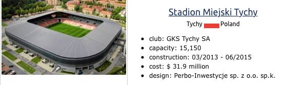 中国十佳体育场,2018年度十大最佳体育场