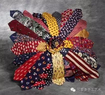 旧领带变身戒指收纳台,旧领带变废为宝