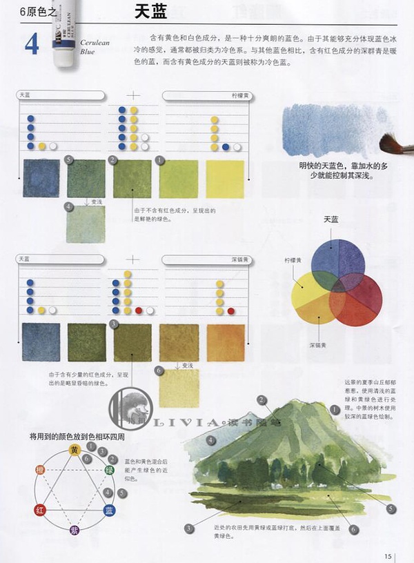 用水彩画达到极致的调色方法的书,水彩画12色颜料调色表大全