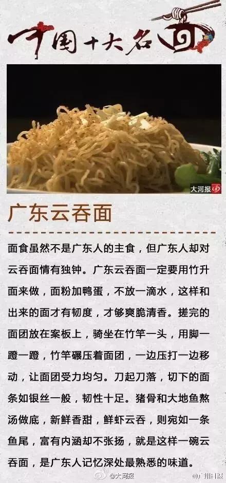 云吞十大排名,广州的云吞面是什么面