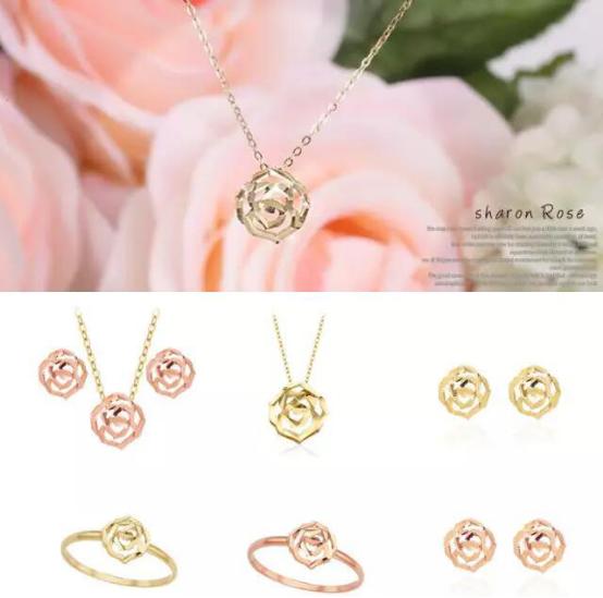 时尚14k金,韩国爆款14K玫瑰金首饰