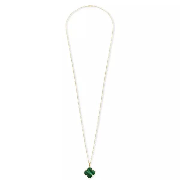 vca四叶草带钻项链系列,vca梵克雅宝四叶草项链