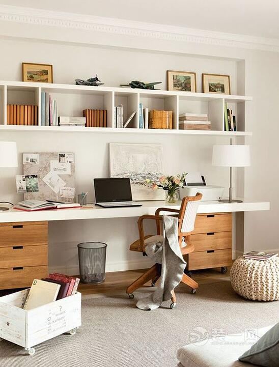 小型私人办公室布置设计,8个家庭办公室设计技巧