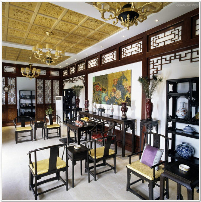 中式书房家具布置,中式家具怎样布置客厅