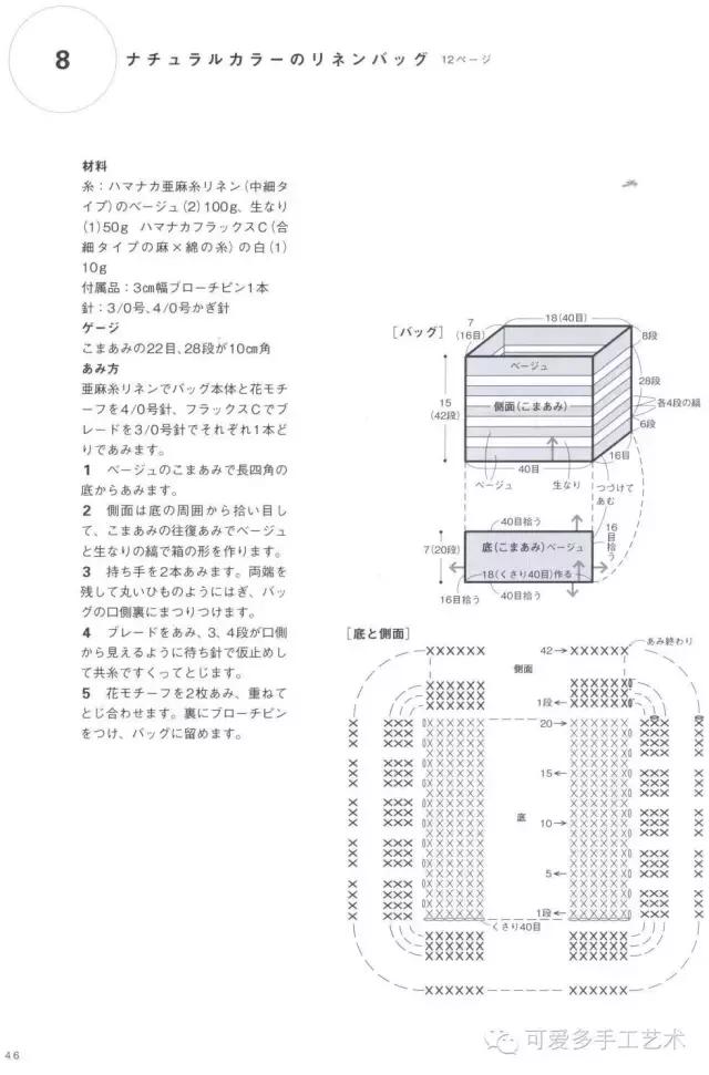 蛋糕草莓包包钩针编织图解,单肩斜挎钩针包包图解大全