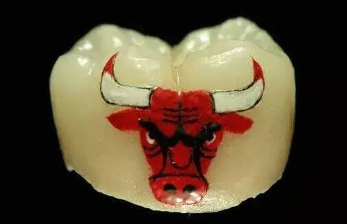 牙齿纹身设计,脖子镶钻纹身