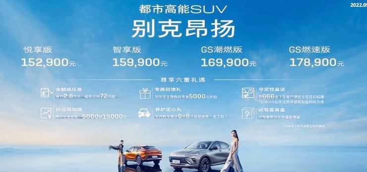 15.29-17.89万，定位轿跑SUV，四款配置怎么选？别克昂扬购车手册