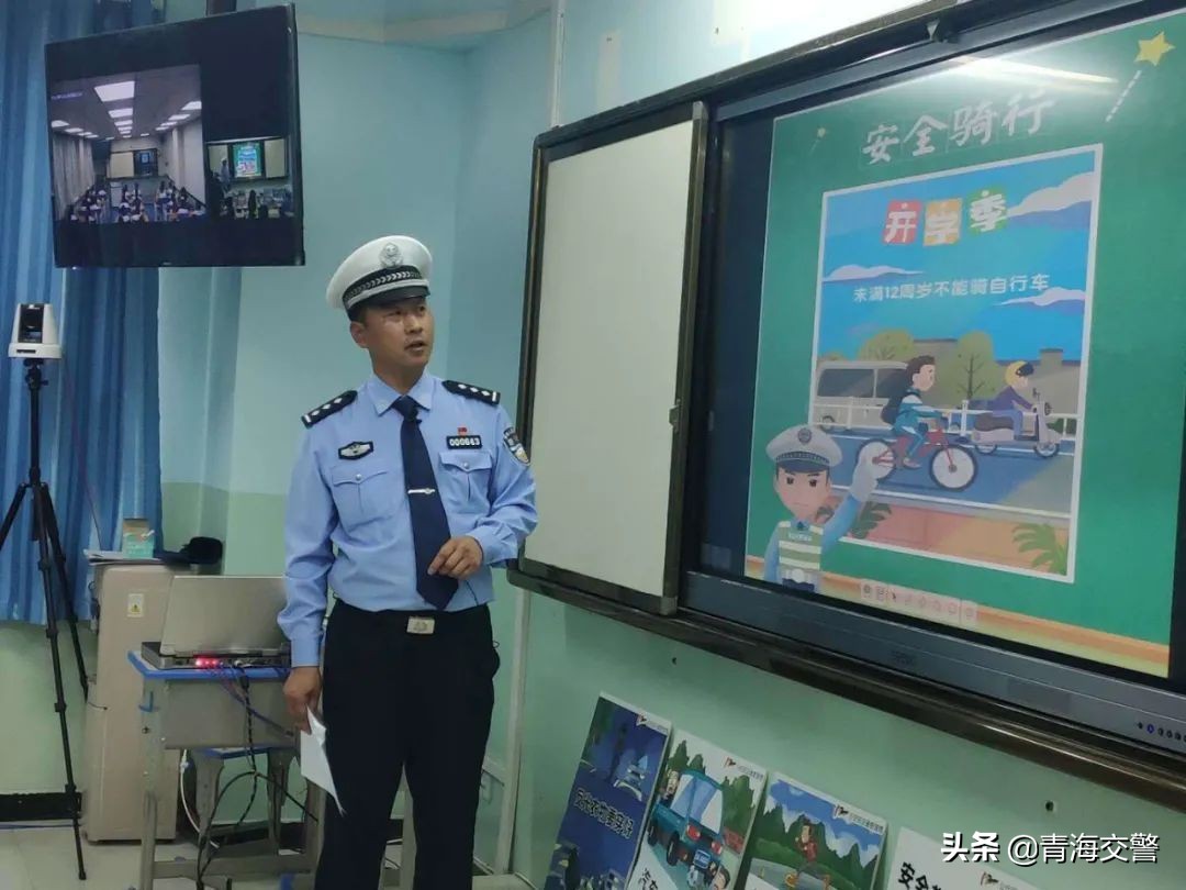 高速交警进校园宣讲交通安全知识,交警叔叔进校园守护安全成长