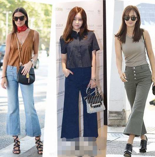 短上衣喇叭裤怎么搭配鞋子,宽松t恤搭配长打底裤穿什么鞋子