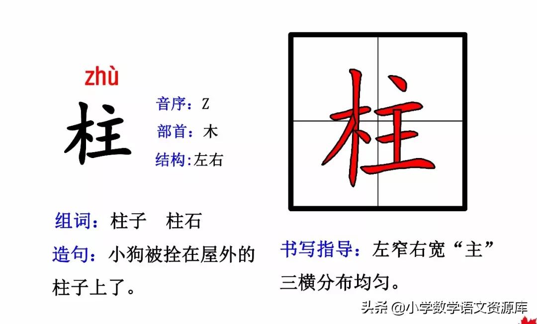 二年级上册生字部首组词造句表格,二年级上册生字偏旁部首造句