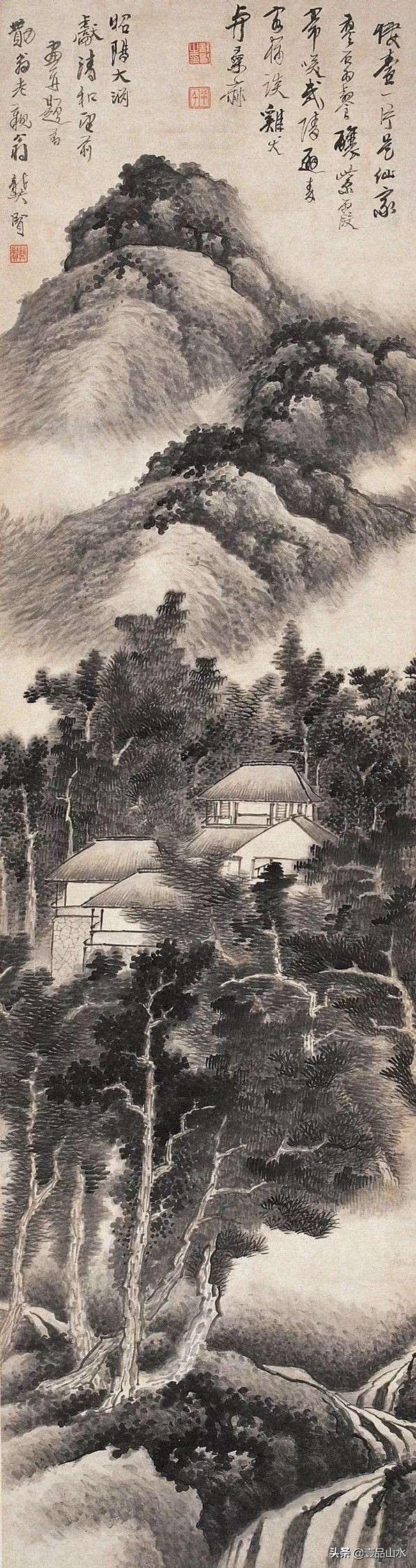 最真实的国画山水画,当代国画山水中的点景人物