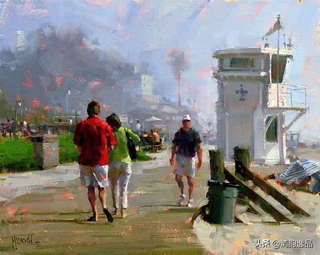 美国艺术家乔biwler油画作品赏析,丽莎印象派油画欣赏