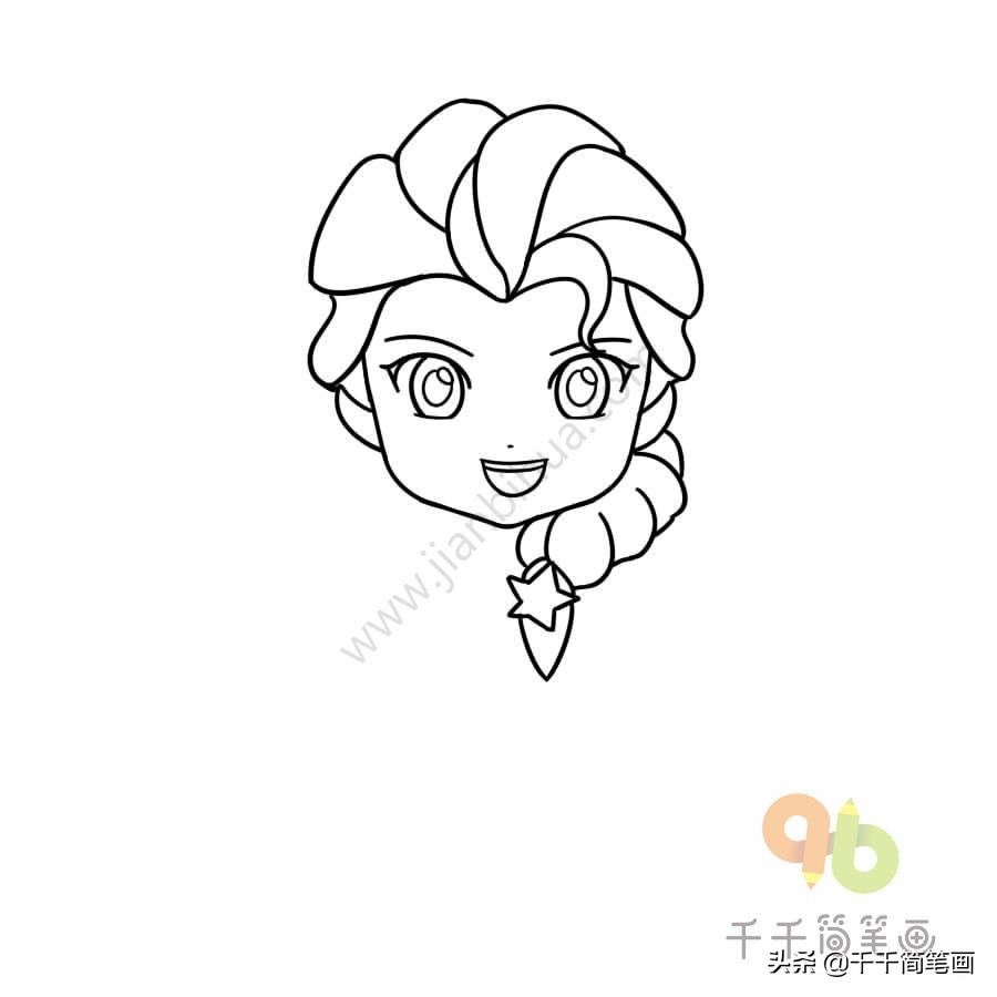 艾莎公主简笔画视频,简笔画艾莎公主简单又漂亮图片