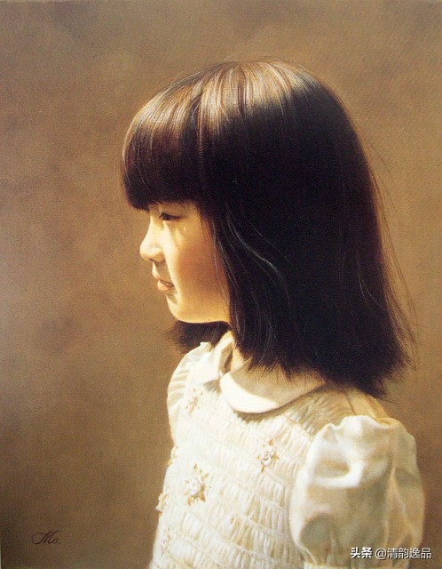 日本画家森本草介超写实油画人物,日本画家森本草介