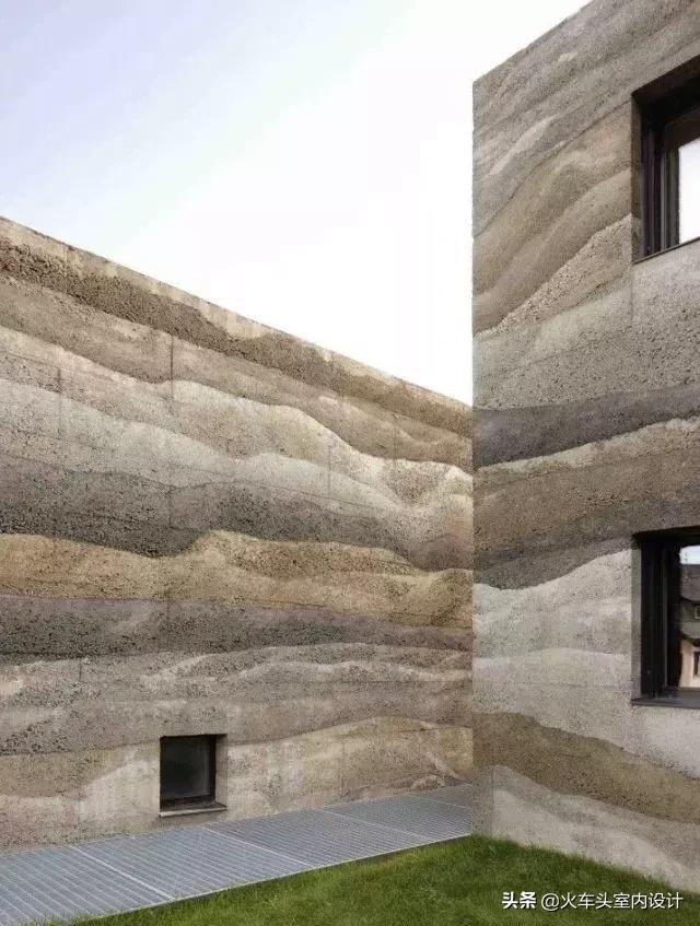夯土水泥艺术外墙,夯土墙质感