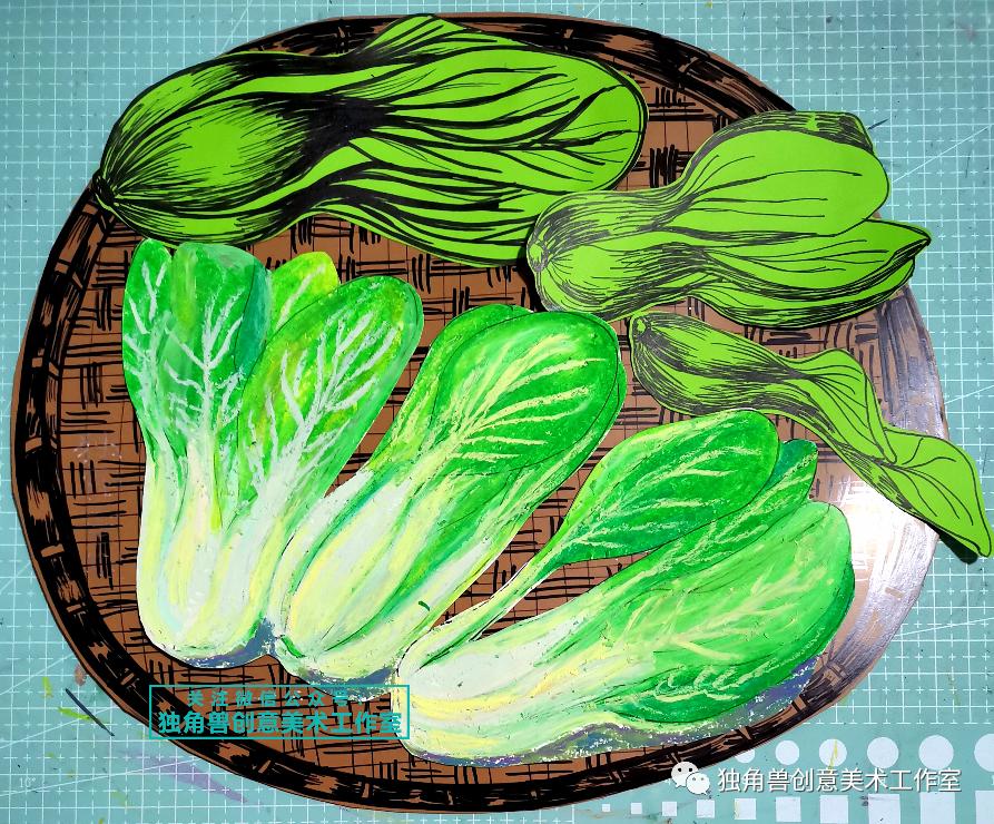 绿油油青菜绘画,蔬菜的绘画教程