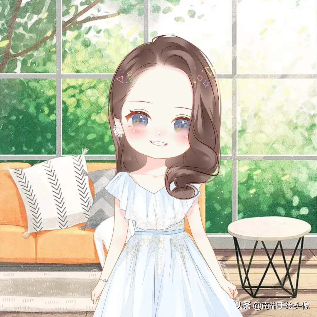 森系小清新手绘头像插画女,2022年头像女生小清新手绘