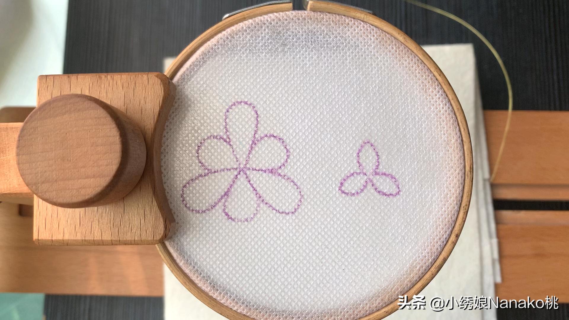 刺绣兰花发饰制作,手工刺绣发饰