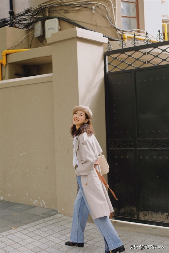 穿大衣配阔腿牛仔裤好看吗,大衣搭配细腿裤好看吗