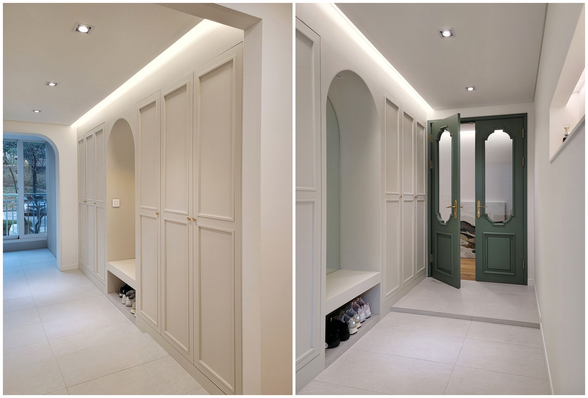 两居室这样装修清爽干净无负担,两套房子打通后装修效果