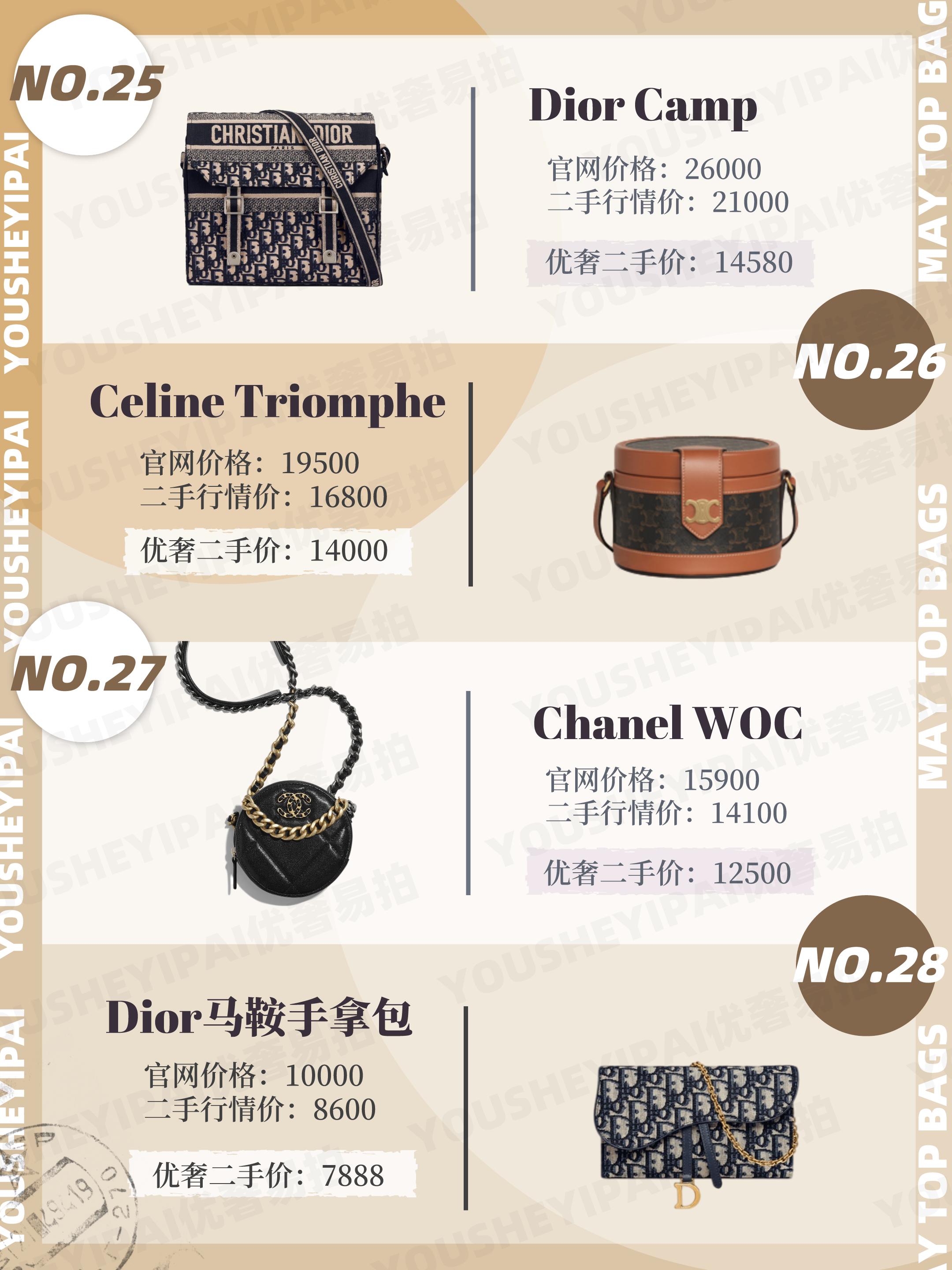 二手奢侈品种草|5月大牌包包人气榜单出炉|速速查收