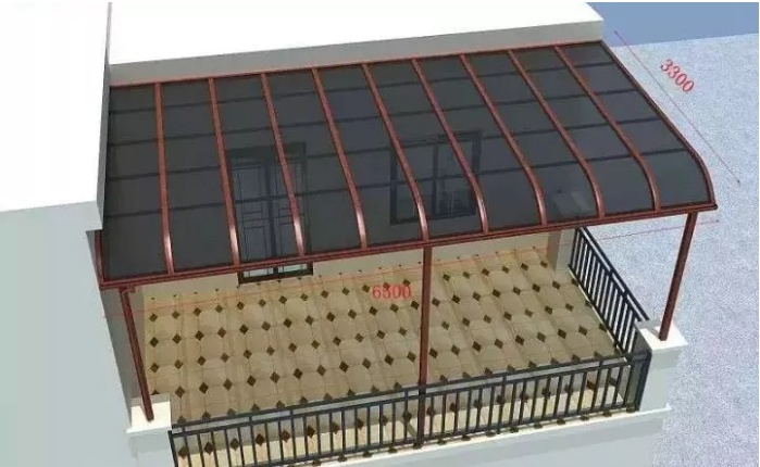 家用阳光板雨棚,阳光板哪个尺寸适合做雨棚