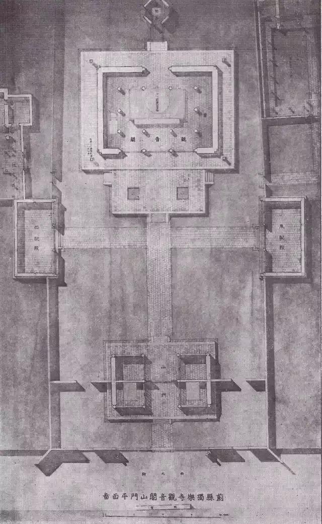 梁思成蓟县独乐寺,梁思成在独乐寺照片