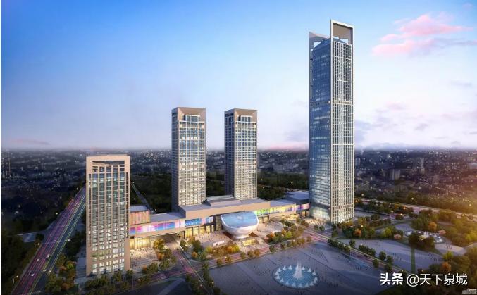 从泉城广场看济南第一高,从泉城广场看济南第一高楼