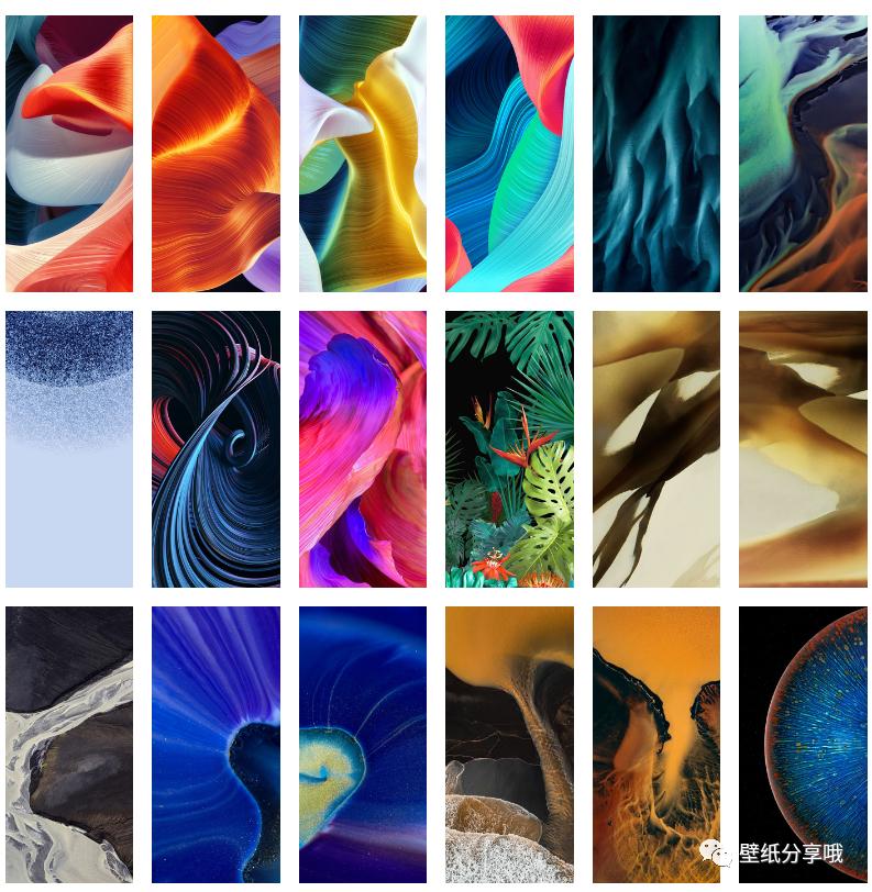 OPPO手机系统ColorOS11内置高质量原生壁纸分享