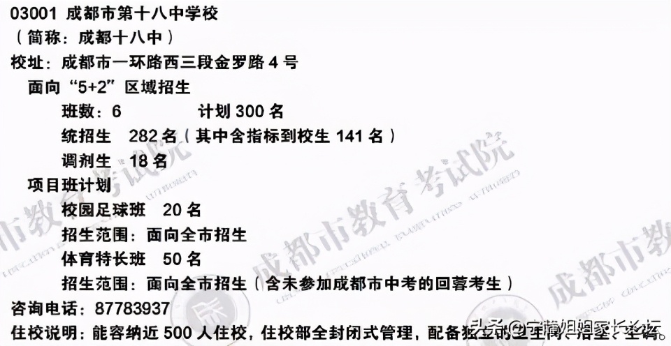 金牛区重高有哪些学校,金牛区高中指标到校名额分配
