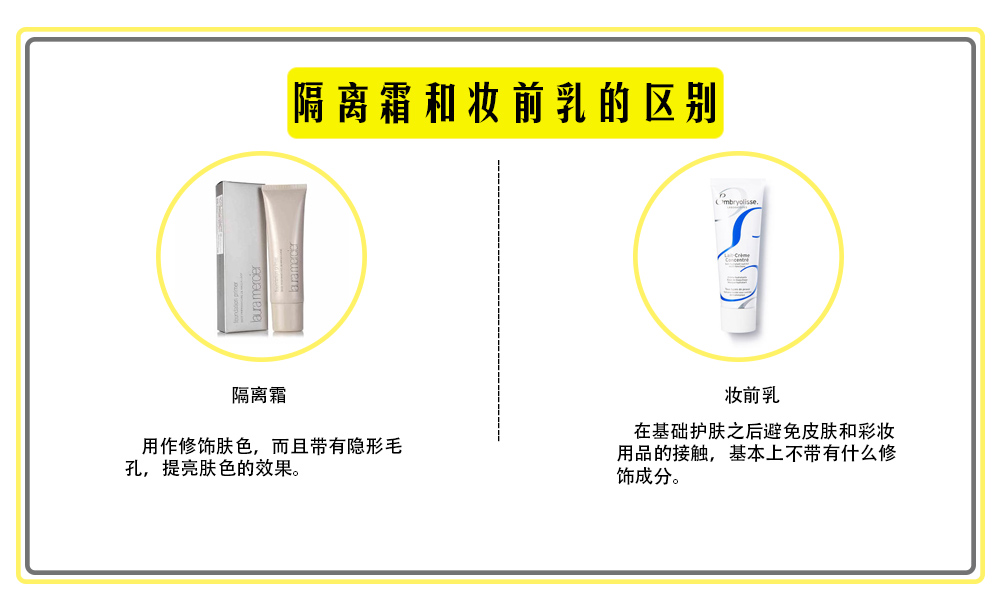 妆前乳和隔离霜和防晒的顺序,妆前乳和隔离霜有什么区别