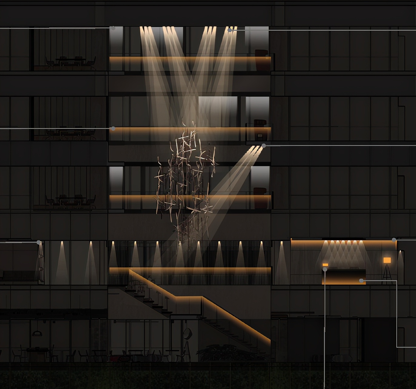 深圳百丽集团大厦总部室内照明设计鉴赏