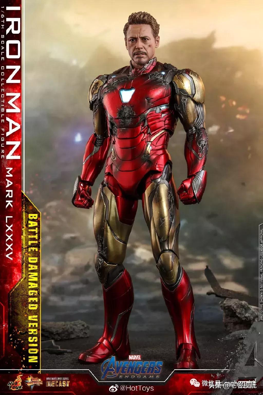 hottoys钢铁侠马克85战损,模玩hottoys