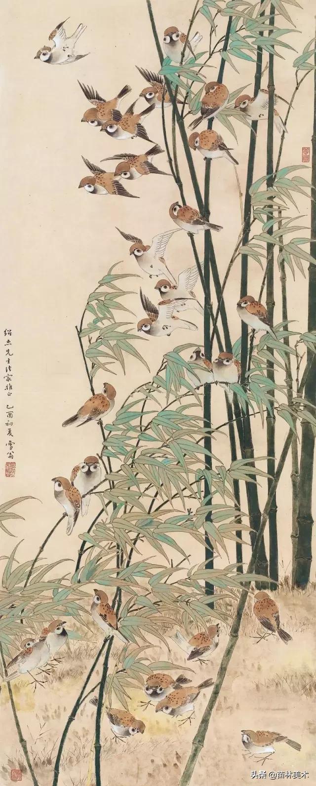 陈之佛工笔花鸟作品临摹,陈之佛工笔牡丹作品图片