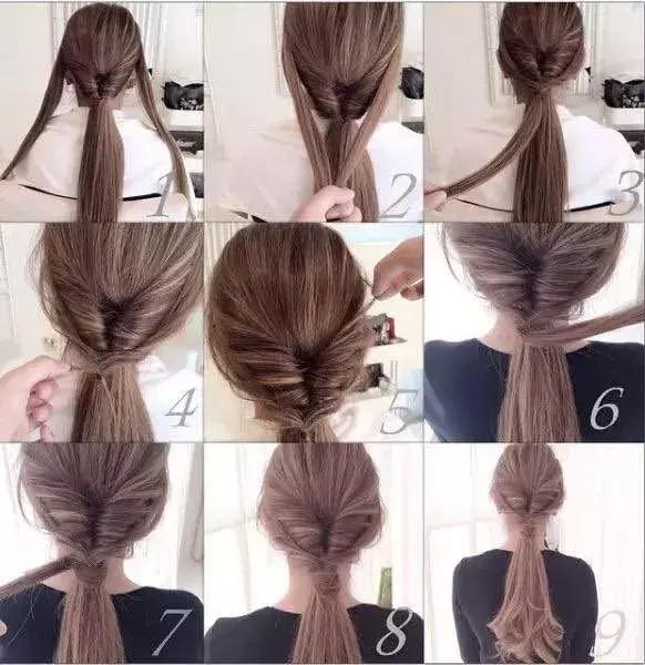 女神瀑布编发教程图解,一款附有知性女神气质的编发教程