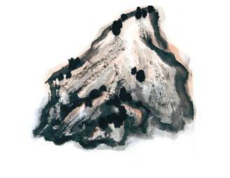 国画山水画石头的画法如何上色,国画石头的画法斧劈皴图片