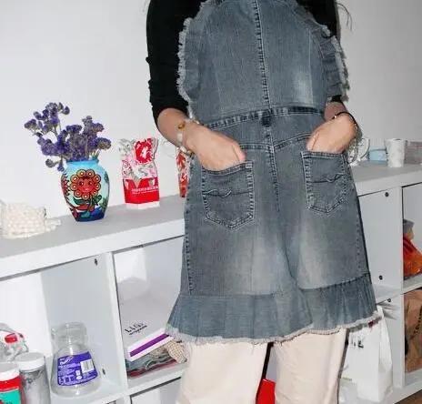 不穿的旧牛仔裤可以做些什么,怎样用旧牛仔裤做全身围裙