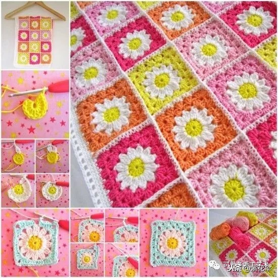 学毛线钩花一学就会简单,新手学毛线钩花