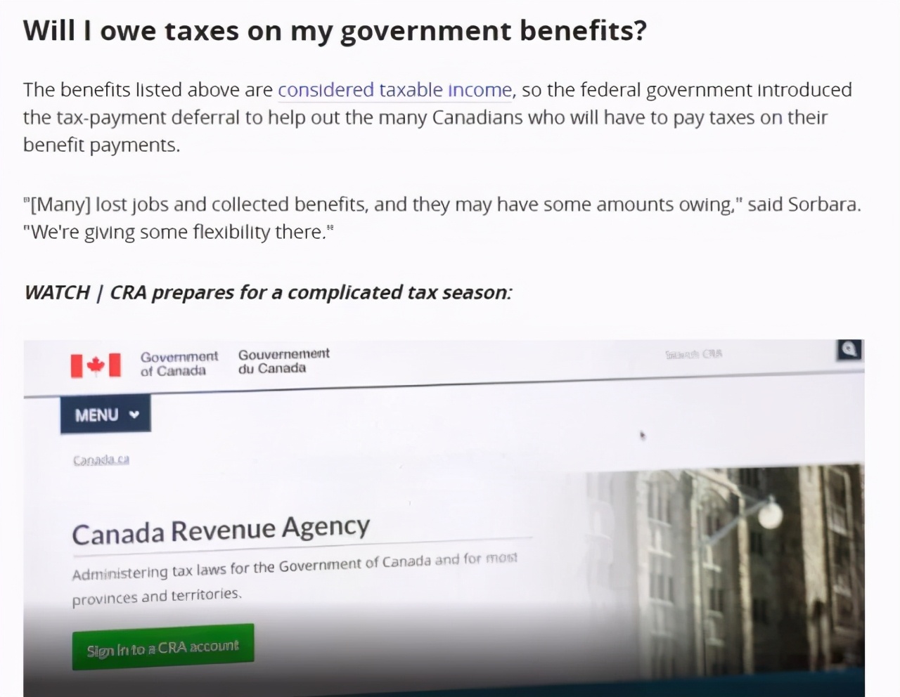 加拿大纳税年度全部或部分申报,加拿大新税法