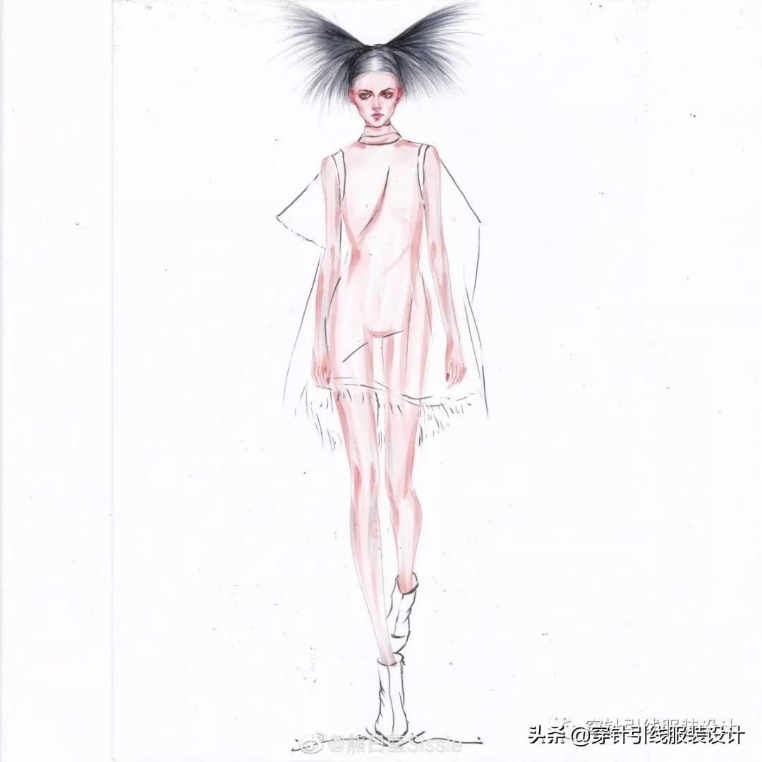 礼服服装效果图手绘,西装手绘服装效果图