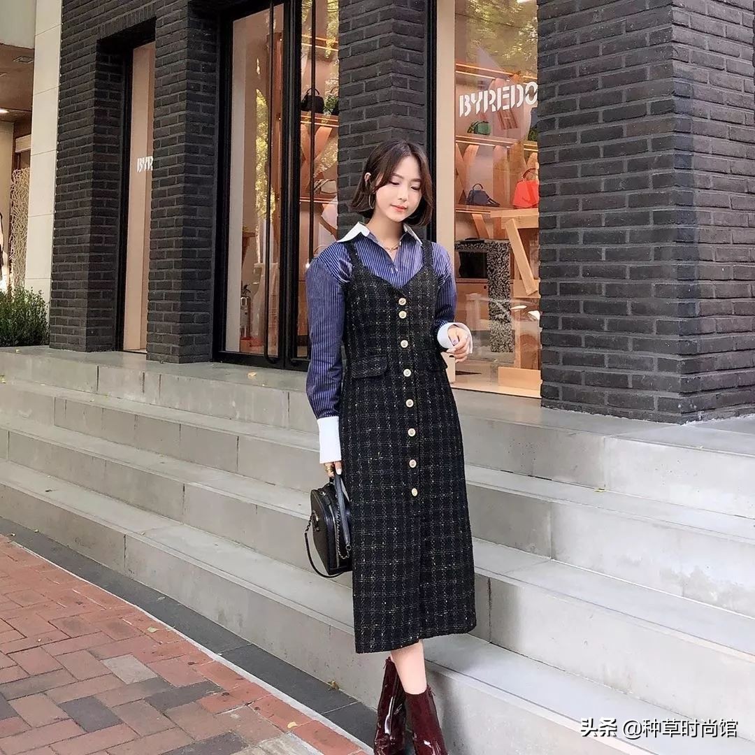 秋冬连衣裙长袖长款过膝修身气质,30套连衣裙搭配图