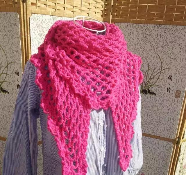 手工编织披肩围巾的最佳尺寸,大三角披肩羊毛围巾