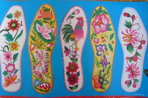 刺绣鞋垫花样各种图案,鞋垫美术花样图案大全