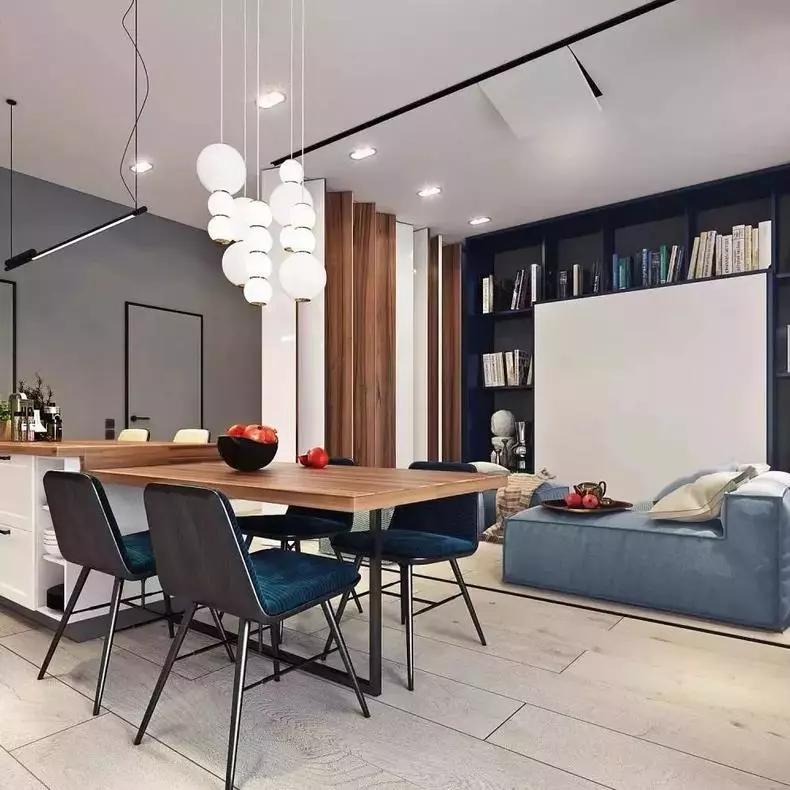 客厅餐厅二合一装修图,复古式客厅餐厅连在一起怎么设计