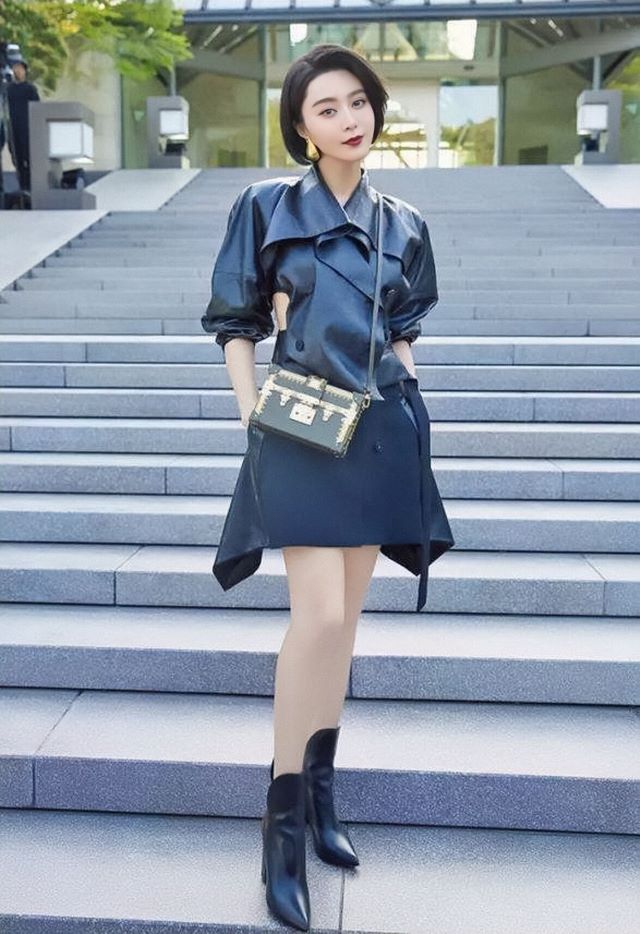 范冰冰开叉裙穿搭,范冰冰身材曼妙俏皮可爱